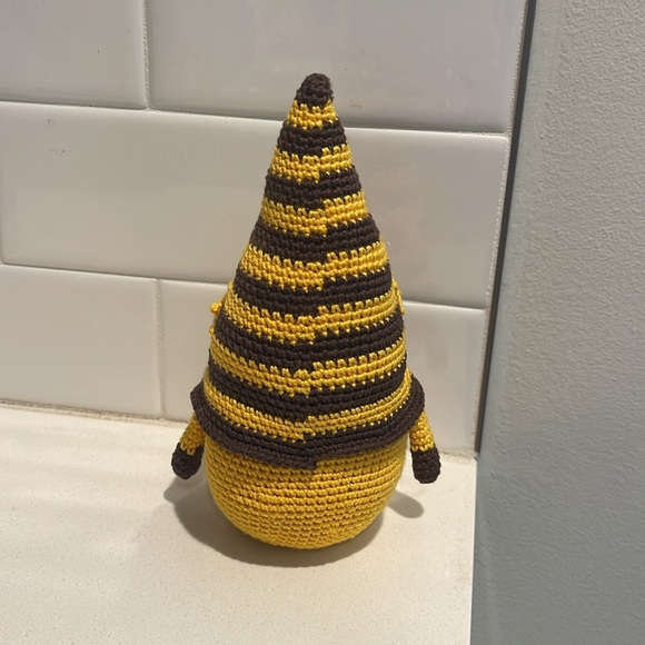 Handcrafted Sunflower Gnome Amigurumi Crochet Home Decor Flower Summer Cheer - Picture 7 of 10
